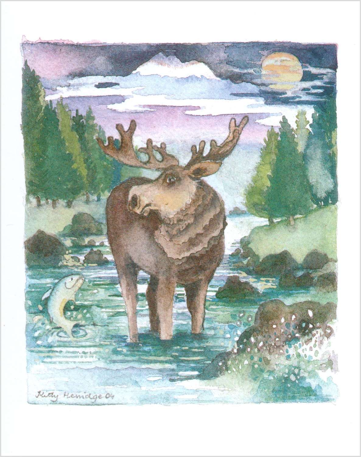 Moose, moon, mist & salmon