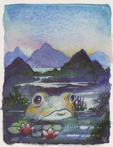 Giant frog of the purple swamp