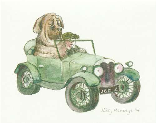Dog with his chauffeur