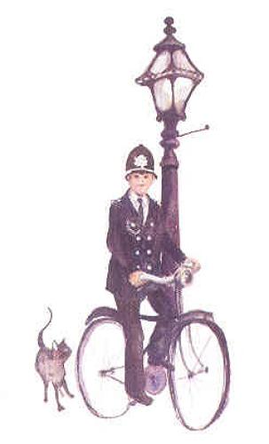 Bobby on a bicycle