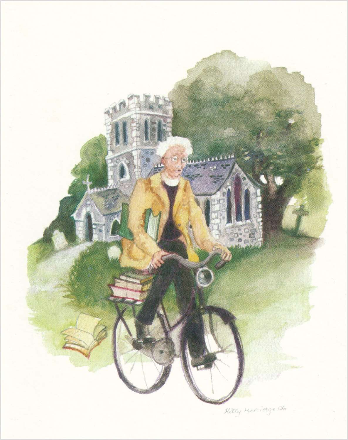 Vicar on a bicycle