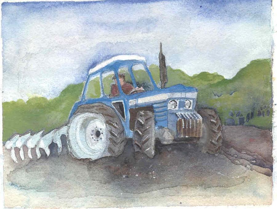 Tractor in the mud
