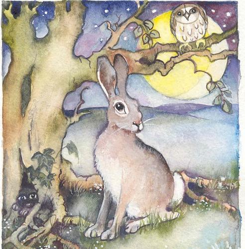 Hare & moon