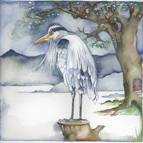 Heron by the lake
