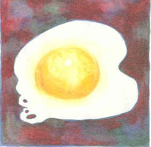 Portrait of a fried egg