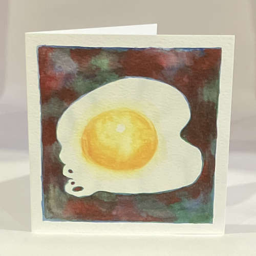 Portrait of a fried egg