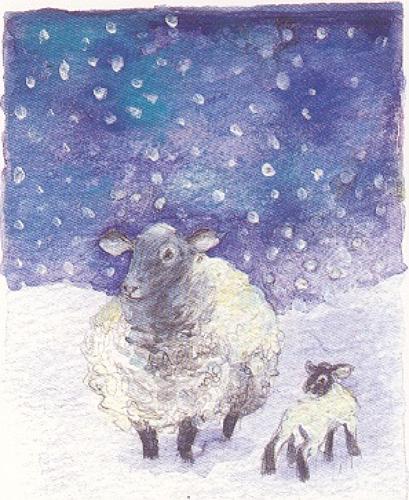 Sheep in the snow