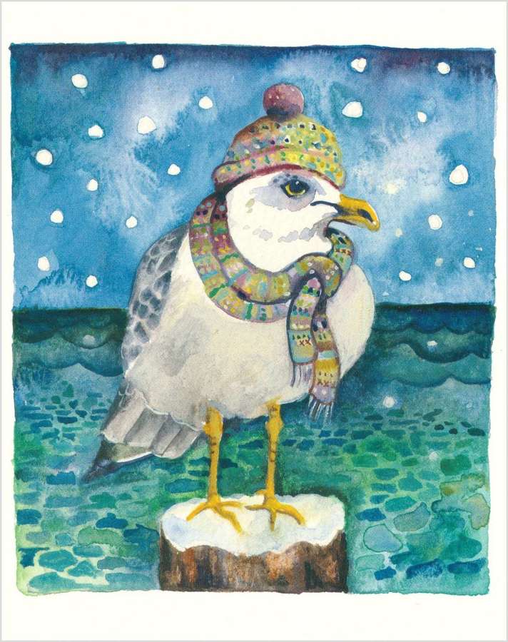 Seagull in winter