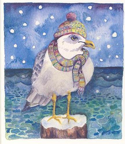 Seagull in winter