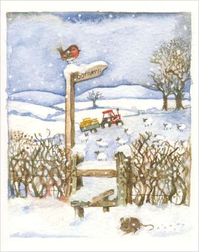 Footpath in the snow