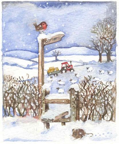 Footpath in the snow