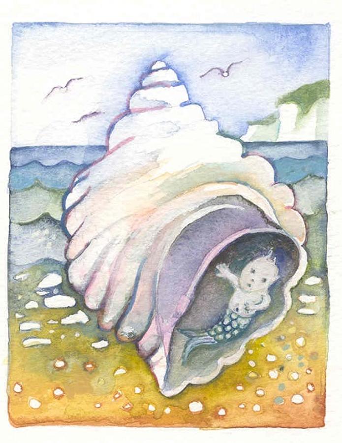 Merbaby in a shell